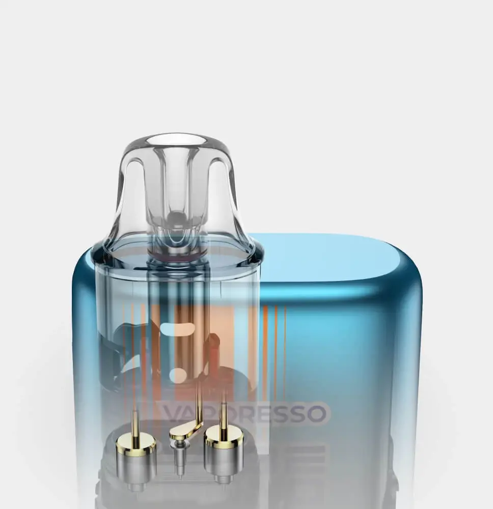 Illustrating the ultra-fast auto-draw activation of the VAPORESSO VIBE. This button-free design makes it an incredibly easy-to-use starter vape kit, perfect for a seamless flavor vape experience.